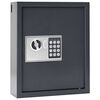vidaXL Digital Safe with Lock Grey 30 x 10 x 36.5 cm Steel