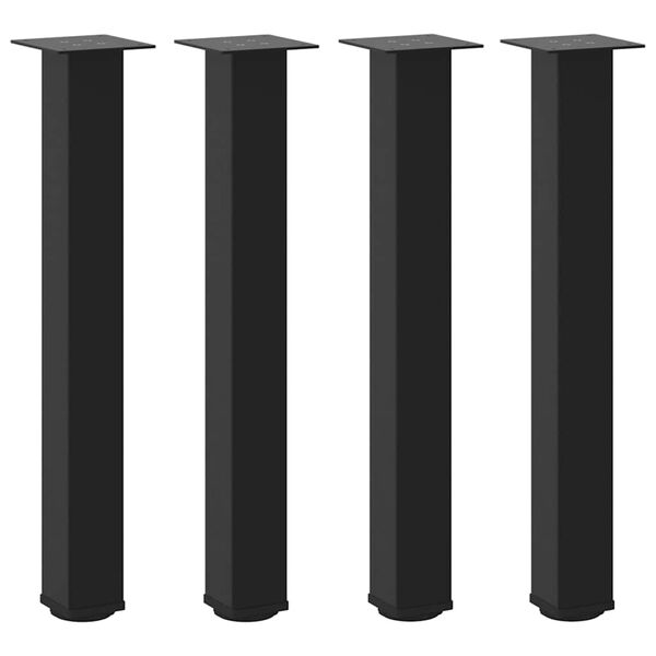 vidaXL Console Table Legs 4 pcs Black 72-74 cm Steel