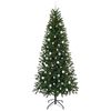 vidaXL Artificial Christmas Tree with 300 LEDs Green 240 cm PE and PVC