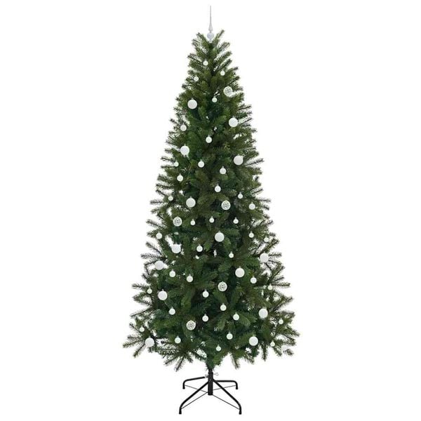vidaXL Artificial Christmas Tree with 300 LEDs Green 240 cm PE and PVC