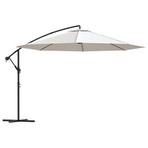 vidaXL Cantilever Garden Parasol 3,5 m Sand White