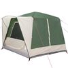 vidaXL Cabin Tent with Roof Green and White 333 x 317 x 194 cm