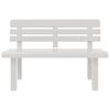 vidaXL Garden Bench White 110x52x71 cm Polypropylene