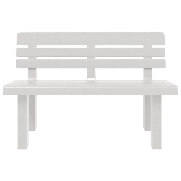 vidaXL Garden Bench White 110x52x71 cm Polypropylene