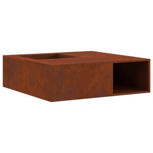 vidaXL Fire Pit Brown 100 x 100 x 30 cm Weathering Steel