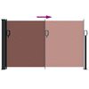 vidaXL Retractable Side Awning Brown 120x500 cm