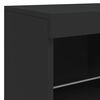 vidaXL Sideboard with LED Lights Black 202x37x67 cm