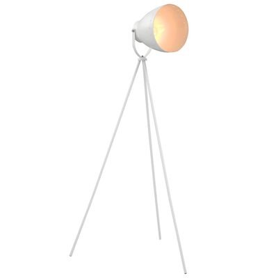 vidaXL Tripod Floor Lamp Metal White E27