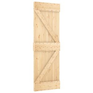 vidaXL Door NARVIK 80 x 210 cm Solid Pine Wood (Untreated) Natural