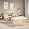 vidaXL Bed Frame without Mattress 135x190 cm Double Solid Wood Pine