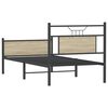 vidaXL Bed Frame without Mattress Sonoma Oak 90x190 cm Single Engineered Wood