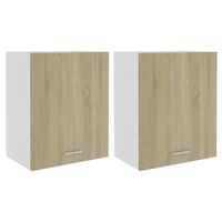 vidaXL Hanging Cabinets 2 pcs Sonoma Oak 50x31x60 cm Engineered Wood