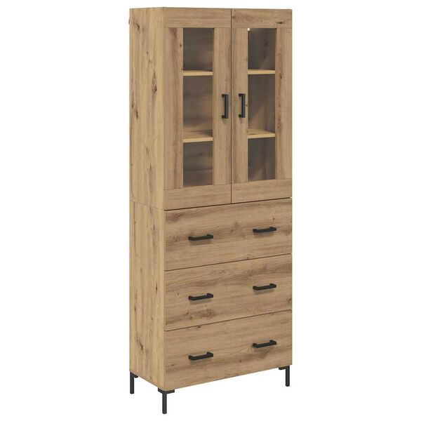 vidaXL Highboard with Drawer 2 pcs Artisan Oak Engineered Wood