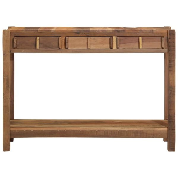 vidaXL Console Table Brown 107 x 33 x 76 cm Solid Reclaim Wood