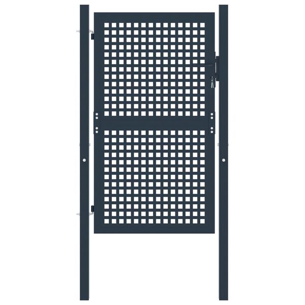 vidaXL Fence Gate Anthracite 102x125 cm Steel
