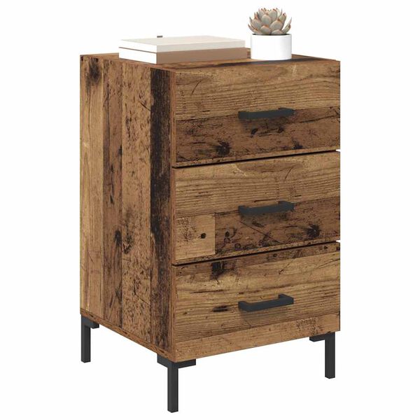 vidaXL Bedside Cabinet Old Wood 40 x 40 x 66 cm Engineered Wood