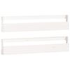 vidaXL Wall-mounted Shoe Racks 2 pcs White 110x9x23 cm Solid Wood Pine