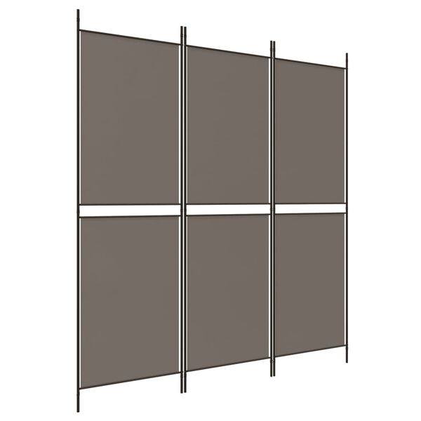vidaXL 3-Panel Room Divider Anthracite 150x200 cm Fabric