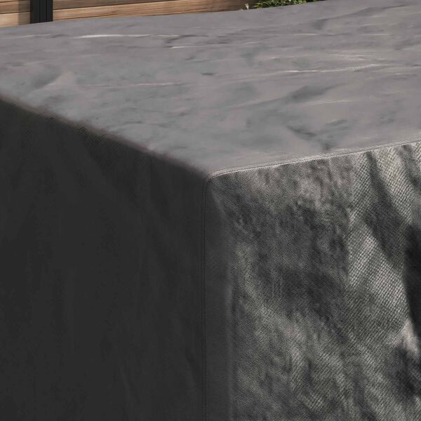 vidaXL Furniture Cover Plain Black 220 x 190 x 85 cm 600D