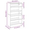 vidaXL Shoe Rack White 60x25x100 cm Engineered Wood