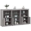 vidaXL Sideboard with LED Lights Grey Sonoma 181.5x37x100 cm