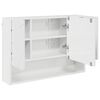 vidaXL Mirror Cabinet High Gloss White 80 x 17 x 55 cm Engineered Wood