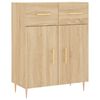 vidaXL Highboard Sonoma Oak 69.5x34x180 cm Engineered Wood