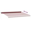 vidaXL Manual Retractable Awning with LED Burgundy 500x350 cm