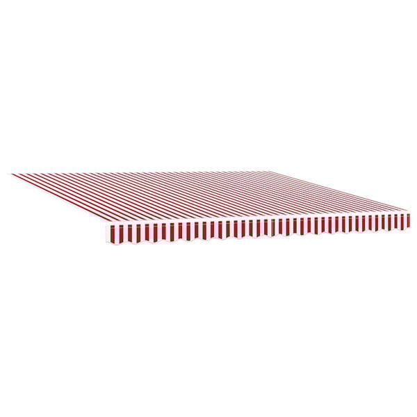 vidaXL Retractable Awning Manual Red and White 400 x 300 cm