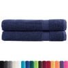 vidaXL Premium Towels "SOLUND" 2 pcs Navy Blue 100x200 cm 600 gsm