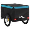 vidaXL Bike Trailer Black and Blue 30 kg Iron