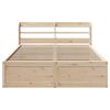 vidaXL Bed Frame with Headboard 140x200 cm Solid Wood Pine