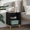 vidaXL Bed Cabinet 2 pcs Black Oak 40 x 30 x 50 cm Engineered Wood
