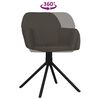 vidaXL Swivel Dining Chairs 2 pcs Dark Grey Velvet