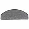 vidaXL Stair Mats 10 pcs 65x24x4 cm Dark Grey Half Round Large