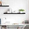 vidaXL Floating Wall Shelf Black 120x23.5x3.8 cm MDF