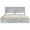 vidaXL Bed Frame with Drawer Concrete Grey 180 x 200 cm Engineer Wood