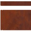 vidaXL Lawn Edging 4 pcs Rusty 450 x 0.05 x 10 cm Weathering Steel