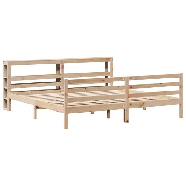 vidaXL Bed Frame without Mattress 200x200 cm Solid Wood Pine