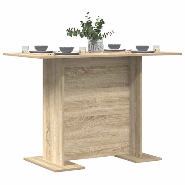 vidaXL Dining Table Sonoma Oak 110 x 60 x 75 cm Engineered Wood