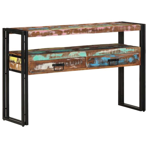 vidaXL Console Table Multicolour 120 x 33 x 75 cm Solid Reclaim Wood