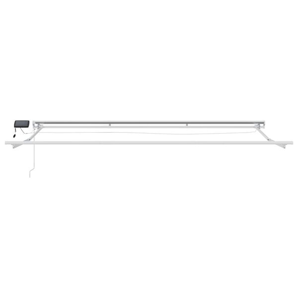 vidaXL Manual Awning Frame with LEDs White 4.5 x 3 m Aluminium