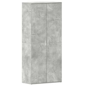 vidaXL Shoe Cabinet Concrete Grey 80 x 39 x 178 cm Engineered Wood