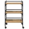 vidaXL Kitchen Trolley Artisan Oak 50 x 35 x 75.5 cm Engineered Wood
