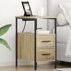 vidaXL Bedside Cabinet Sonoma Oak 30 x 48 x 61 cm Engineered Wood