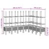 vidaXL Garden Planter with Trellis White 200x160x142.5 cm PP