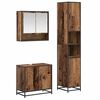 vidaXL Bathroom Furniture Set with Door 3 pcs Old Wood Engineered Wood