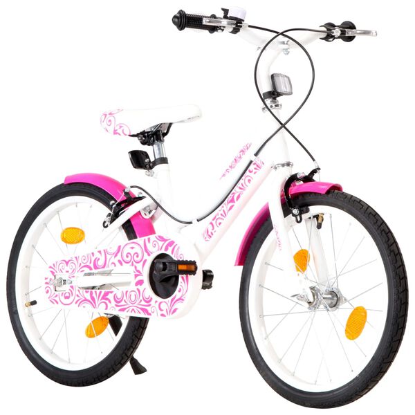 vidaXL Kids Bike 18 inch Pink and White