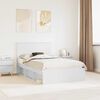 vidaXL Bed Frame with Headboard White 120 x 190 cm Solid Pine Wood