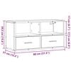 vidaXL TV Cabinet Brown Oak 80x31x39.5 cm Engineered Wood and Metal